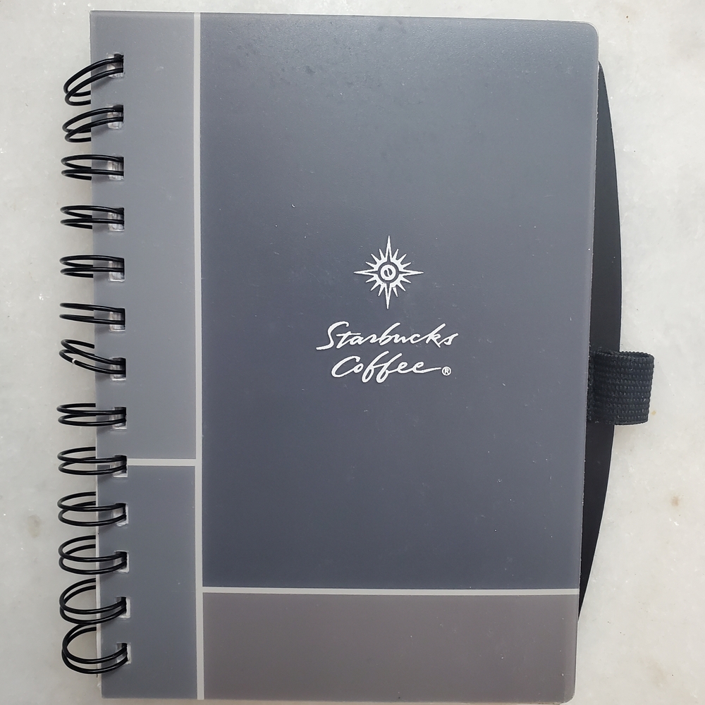 Leed's Refillable Starbucks Spiral Notebook W/ Pen Holder